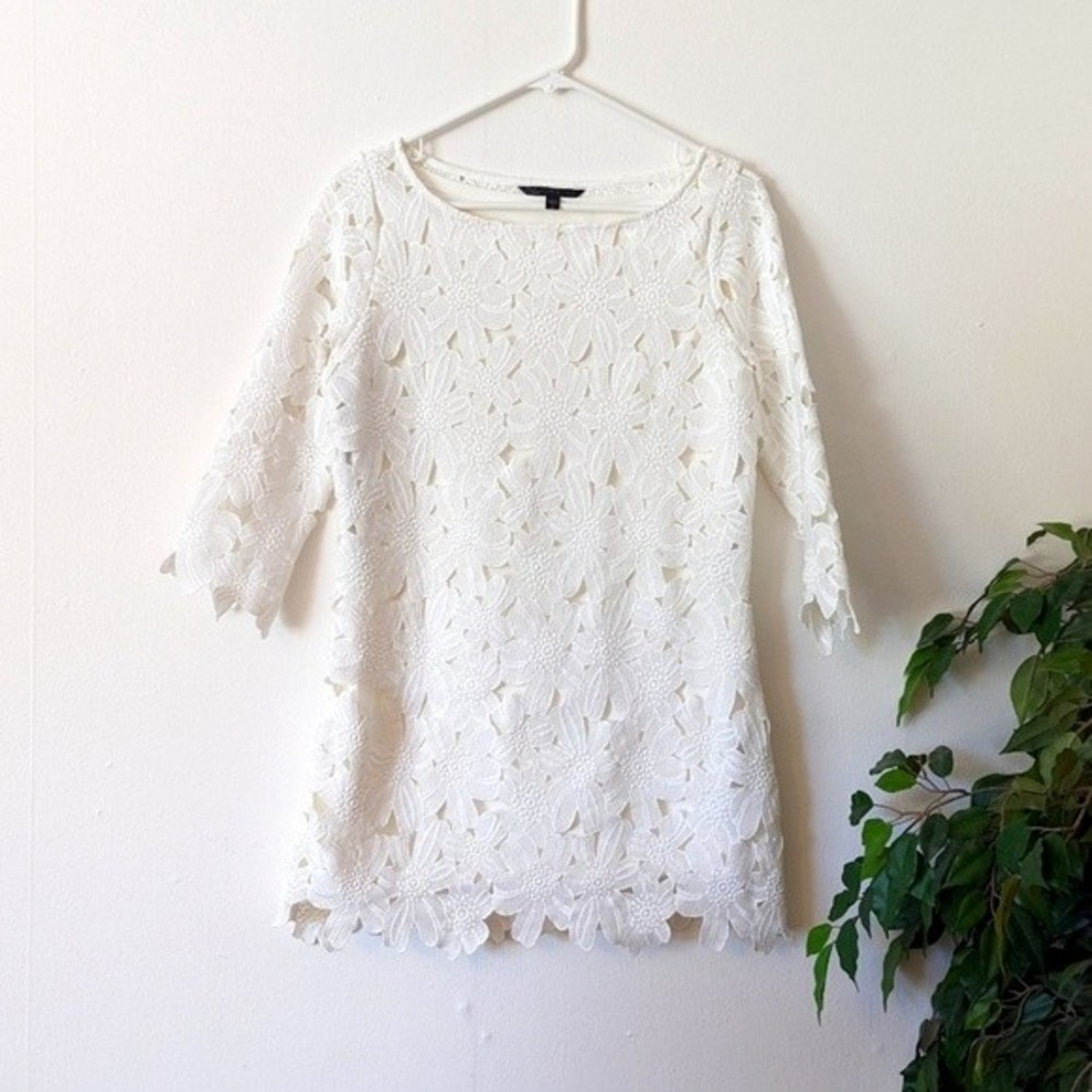 Snow White Floral Dress w/ Sleeves